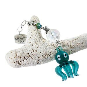 Glass Octopus Sun Catcher for Rear View Mirror